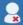 The icon has a blue background with a white silhouette of a user that has a red x.